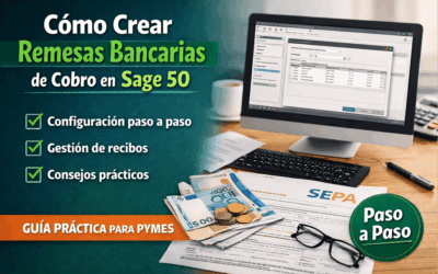 Como crear remesas bancarias de cobro en Sage 50